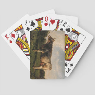 Kuh in einem Feld (Zuchttier) (von Filippo Palizzi Spielkarten