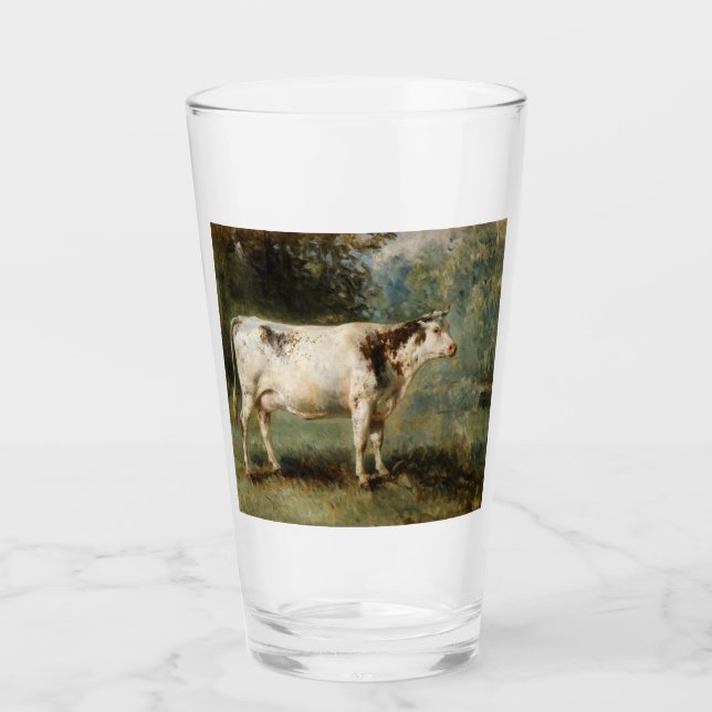 Kuh in einer ländlichen Landschaft (Zuchttier) Glas (Vorderseite)