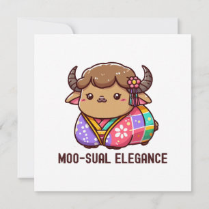 Kuh in Eleganz im Highland Einladung