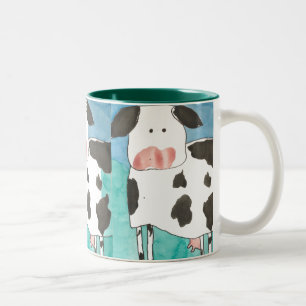 Kuh-Kaffee-Tasse Zweifarbige Tasse