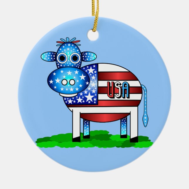 Kuh Keramikornament (Vorne)