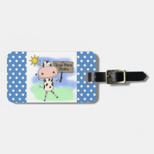 Kuh las mehr Bücher Gepäckanhänger