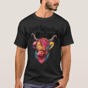 Kuh Leicht abgelenkt durch Kühe Highland-Rind T-Shirt