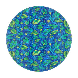 Kuh Lilien, Spatterdock Sommerteich Blumenmuster Schneidebrett