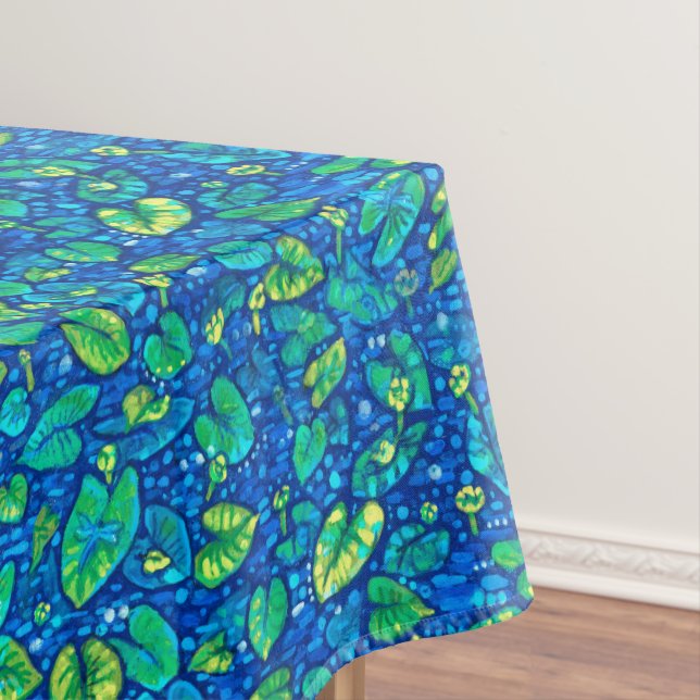 Kuh Lilien, Spatterdock Sommerteich Blumenmuster Tischdecke (Beispiel)