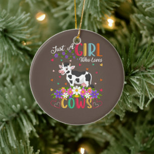 Kuh Lover nur ein Mädchen, das Kühe Liebe Keramik Ornament