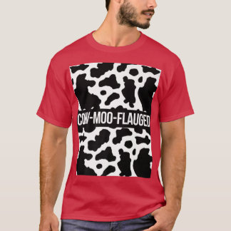 Kuh Lover Rind Bauer CowMooFlauged Pattern Co T-Shirt