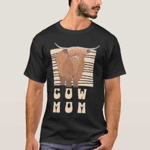 Kuh Mama Bauer Scottish Highland Cows Cowgirl Boy T-Shirt