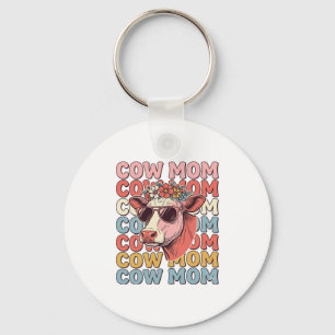 Kuh-Mama Retro-Sonnenbrille Kuh Vintage Gravur Des Schlüsselanhänger