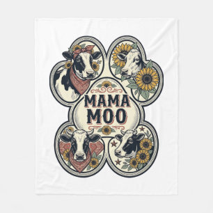 Kuh-Mama-Shirt Vintage-Engraving Sonnenblume Weste Fleecedecke