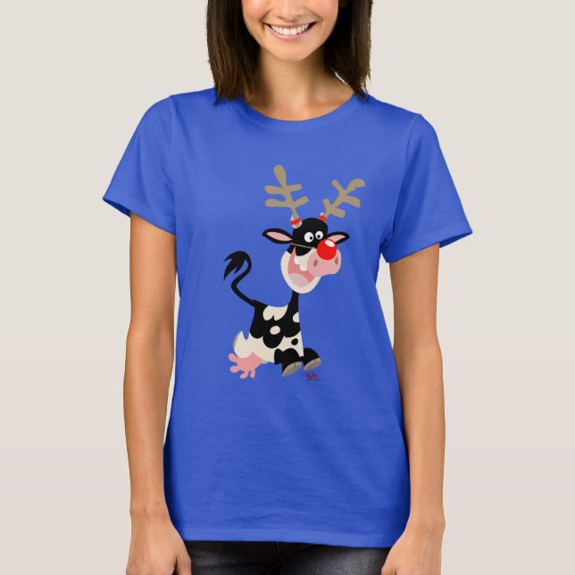 Kuh-Masquerschnitt als T - Shirt der Reiniren (Vorderseite)
