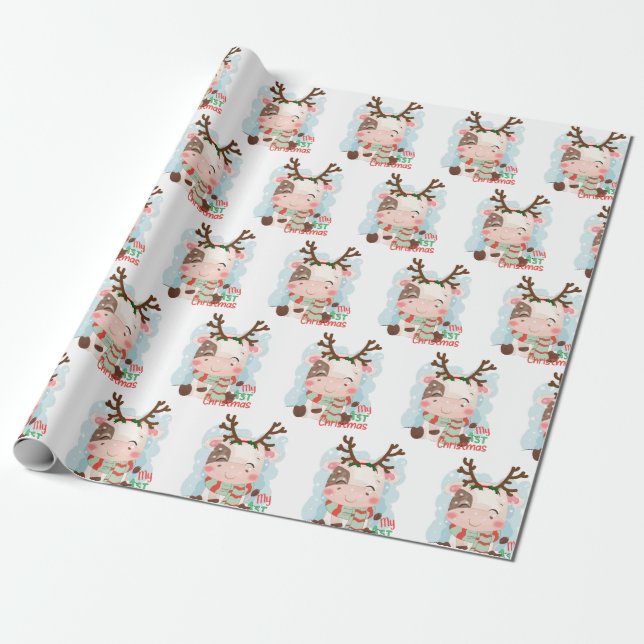 Kuh mein 1. Weihnachten Geschenkpapier (Ungerollt)