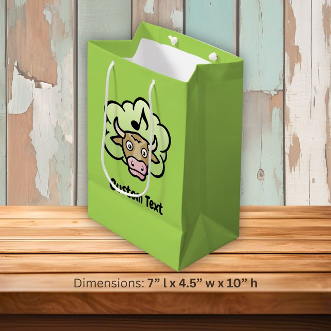 Kuh Methan Cartoon Gift Bag Mittlere Geschenktüte (Von Creator hochgeladen)
