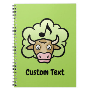 Kuh Methan Cartoon Notebook Notizblock