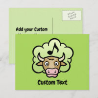 Kuh Methan Cartoon Postkarte