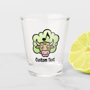 Kuh Methan Cartoon Shotglas Schnapsglas
