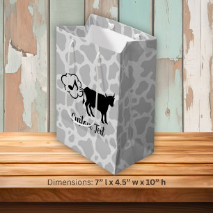 Kuh Methan Icon Gift Bag Mittlere Geschenktüte