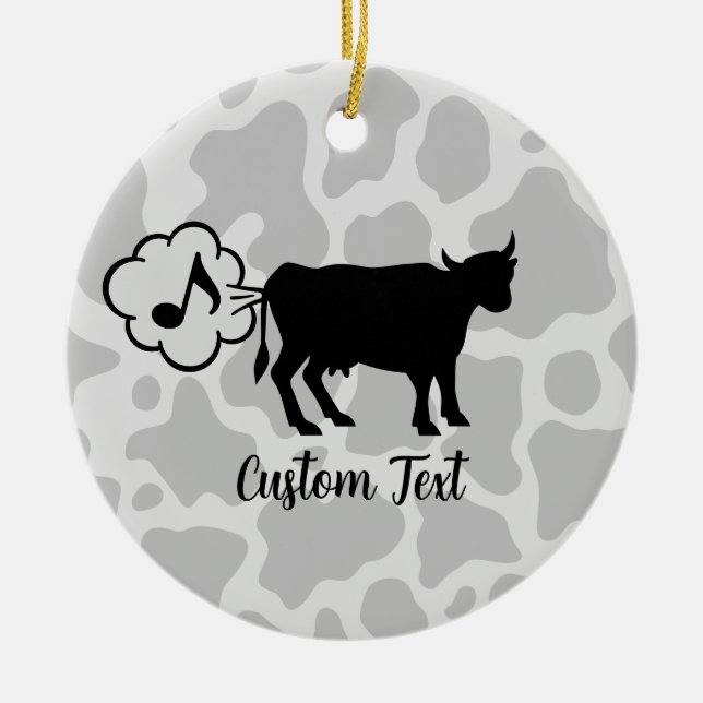 Kuh Methan Icon Keramik Ornament (Vorne)