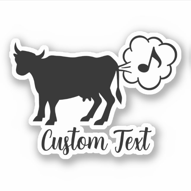 Kuh Methan Icon Sticker (Vorderseite)
