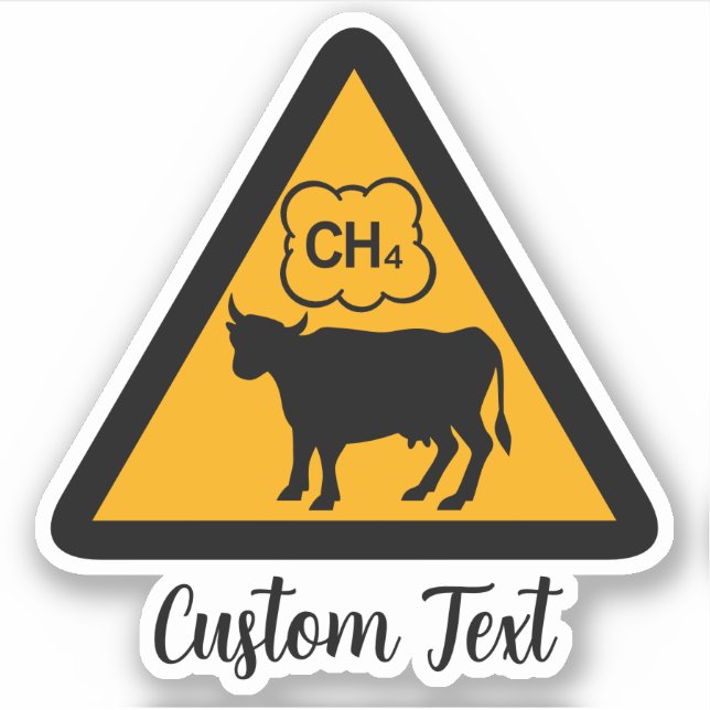 Kuh Methan Icon Sticker (Vorderseite)