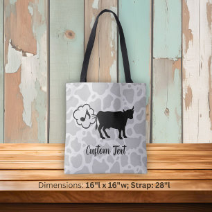 Kuh Methan Icon Tote Bag Tasche