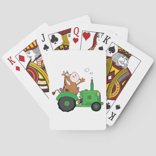 Kuh mit dem Führen eines Zugfahrzeugs Spielkarten (Rückseite)