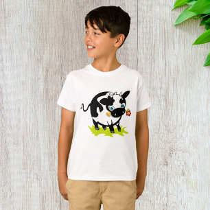 Kuh mit einer Blume T-Shirt