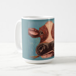 Kuh mit Farbe Kaffeetasse