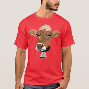 Kuh mit Kuhglocke Bauer Gaben Funny Cows T-Shirt