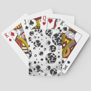 Kuh mit Punkten Schwarz-Weiß-Druck Spielkarten