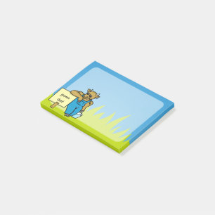 Kuh mit Schild Post-it Klebezettel