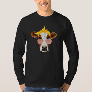 Kuh mit Sonnenblase und Kopfhügel Funny Country Gi T-Shirt