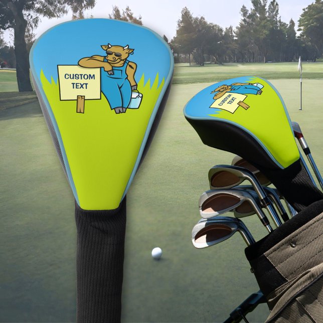 Kuh mit Zeichen Golf Headcover (Von Creator hochgeladen)
