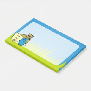 Kuh mit Zeichen Post-it Klebezettel