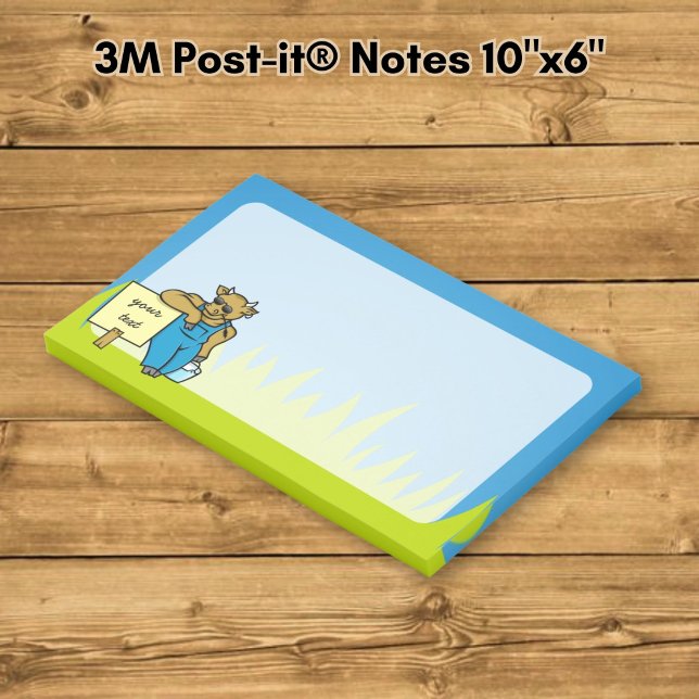 Kuh mit Zeichen Post-it Klebezettel (Von Creator hochgeladen)