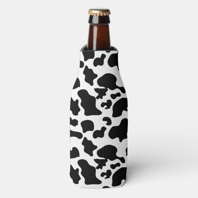 Kuh Muster Flasche Gemütlich Flaschenkühler (Flaschenvorderseite)