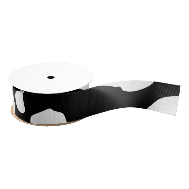Kuh-Muster Schwarzweiss Ripsband (Spule)