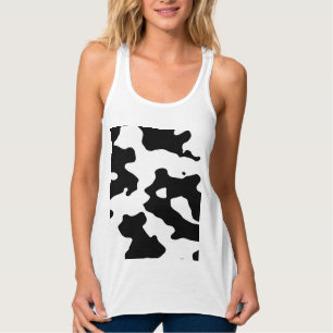 Kuh-Muster Schwarzweiss Tank Top