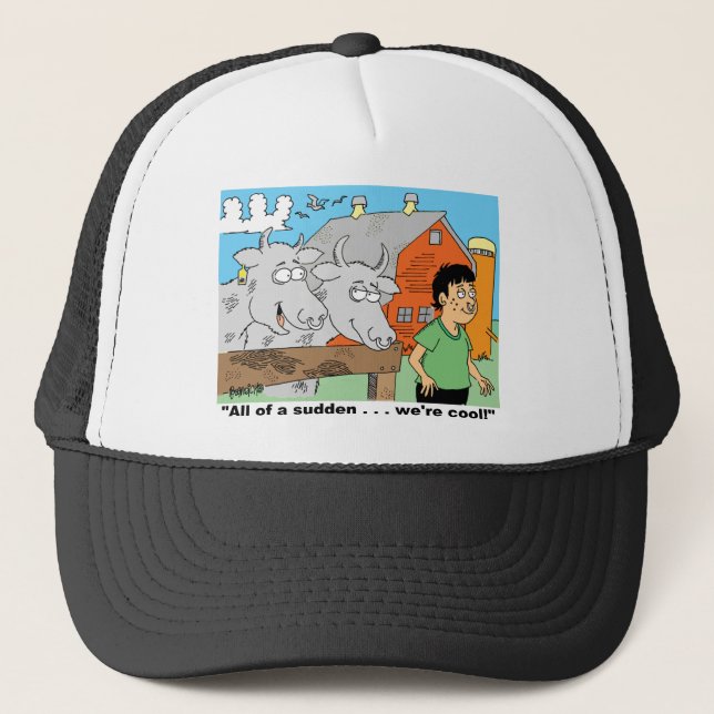 KUH/NASEN-RING-/BAUERS-CARTOON-GESCHENKARTIKEL TRUCKERKAPPE (Vorderseite)
