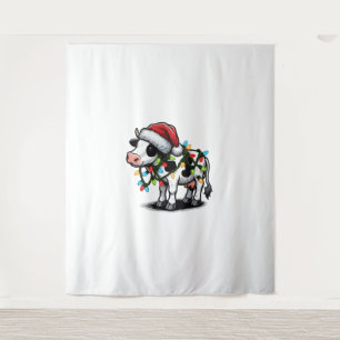 Kuh Niedlich Funny Weihnachten Wandteppich