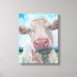 Kuh Nr. 04.0223 Irish Charolais Cow Leinwanddruck