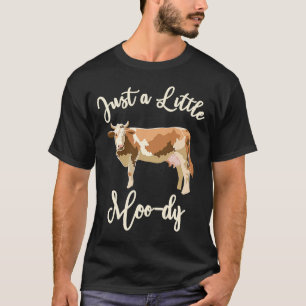 Kuh nur ein bisschen modisch, lustig Kuh Bauer T-Shirt
