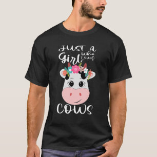 Kuh nur ein Mädchen, das Kühe Bauer Metzgereich Li T-Shirt