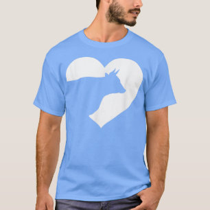 Kuh nur ein Mädchen, das Lieben Kühe Bauer Herz Vi T-Shirt