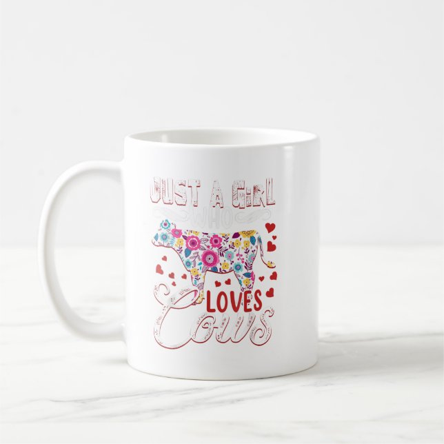 Kuh nur ein Mädchen, die Liebe Kühe Bauer Farm F Kaffeetasse (Links)