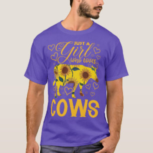Kuh nur ein Mädchen, die Liebe Kühe Bauer Farm F T-Shirt