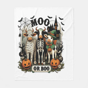 Kuh oder Boo Halloween-Kuh Fleecedecke