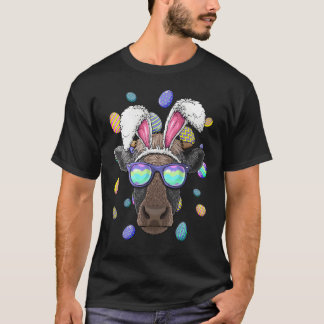 Kuh Osterhasenohren Ostereier Jagd 1 T-Shirt
