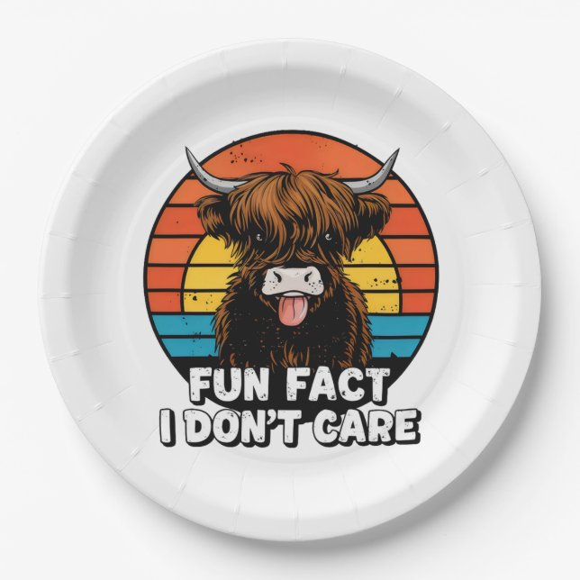 Kuh. Pappteller (Vorderseite)