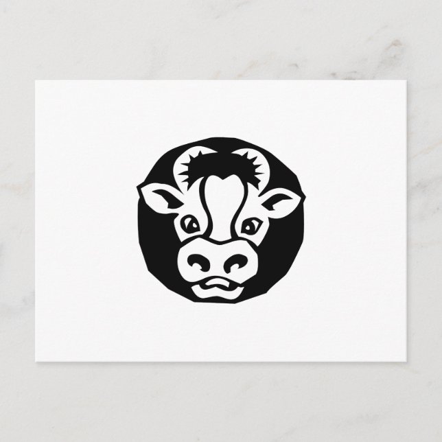 Kuh Postkarte (Vorderseite)